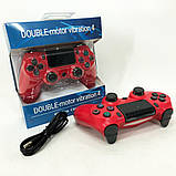 Джойстик DOUBLESHOCK для PS 4, бездротовий ігровий геймпад PS4/PC акумуляторний джойстик. YC-727 Колір: червоний, фото 8