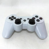 Бездротовий ігровий геймпад Doubleshock PS3/PC акумуляторний джойстик з функцією вібрації. HW-431 Колір: білий, фото 3