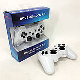 Бездротовий ігровий геймпад Doubleshock PS3/PC акумуляторний джойстик з функцією вібрації. HW-431 Колір: білий, фото 7