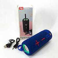 Портативна Bluetooth колонка TG619C FM-радіо USB/TF з ремінцем. LK-817 Колір: синій