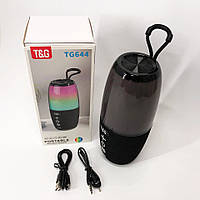Портативна колонка TG644 5W з RGB підсвічуванням та ремінцем. JN-328 Колір: чорний