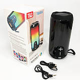 Bluetooth-колонка TG651 з RGB ПІДСВІТКОМ. YI-674 Колір: чорний, фото 10
