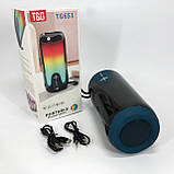 Bluetooth-колонка TG651 з RGB ПІДСВІТКОМ. TA-871 Колір: синій, фото 4