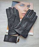 Шкіряні чоловічі рукавички з оленячої шкіри, підкладка вовняна в'язка Румунія, фото 2