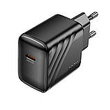 Мережевий Зарядний Пристрій Hoco CS24A 1USB-C PD/QC 25W Колір Чорний, фото 6