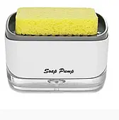 Дозатор Soap pump LY-281 для миючого засобу натискний, пластик, білий (GUBKA LY 281)