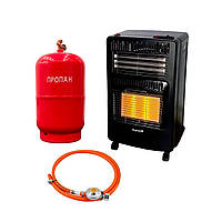 Нагрівач газовий VILGRAND VGH422E газ + електрика з балоном 12 л