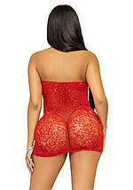 Сукня-сітка зі стразами Leg Avenue Rhinestone halter mini dress Red, відкрита спина, one size, фото 2