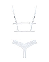 Еротичний комплект Obsessive Heavenlly 2-pcs cupless set XL/2XL, відкриті груди, з доступом, фото 4