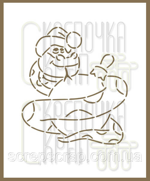 Трафарет для пряників змія