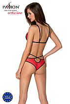 Комплект білизни Passion PEONIA SET XXL/XXXL red, бра, трусики, фото 2