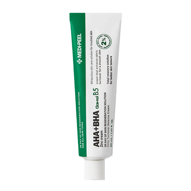 Оновлюючий крем з цинком і центелою Medi-Peel AHA BHA Zinc Cica-Nol B5 Cream 30 мл