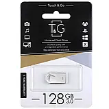 Флеш-драйв USB 3.0 Flash Drive T&G 106 Metal Series 128GB Срібний, фото 3