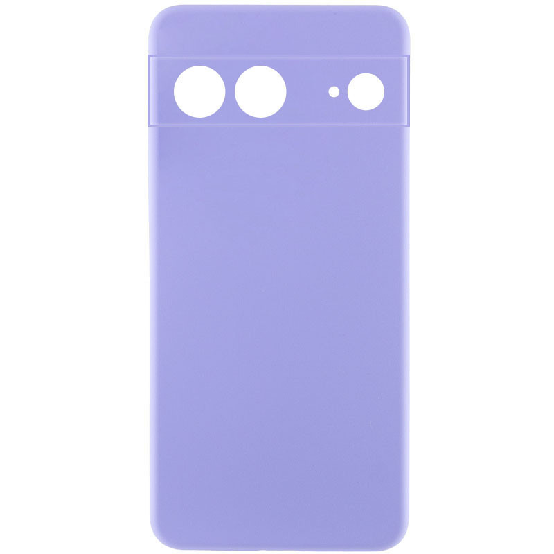 Чохол Silicone Cover Lakshmi Full Camera (AA) для Google Pixel 8 | Мікрофібра Бузковий / Dasheen, фото 1