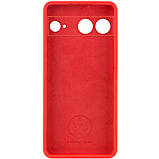 Чохол Silicone Cover Lakshmi Full Camera (AA) для Google Pixel 8 | Мікрофібра Червоний / Red, фото 2