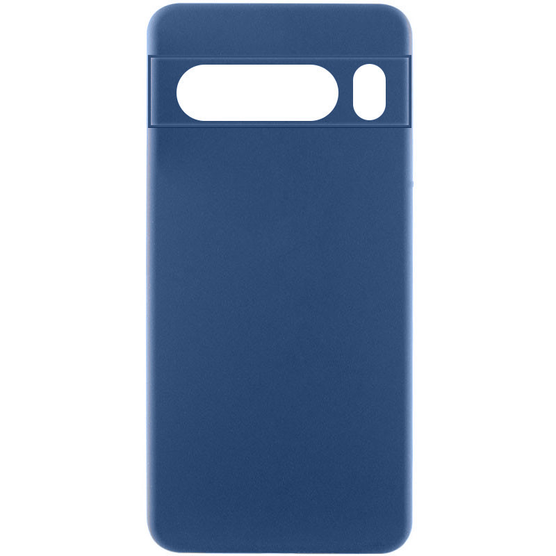 Чохол Silicone Cover Lakshmi Full Camera (AA) для Google Pixel 8 Pro | Мікрофібра Синій / Navy Blue, фото 1