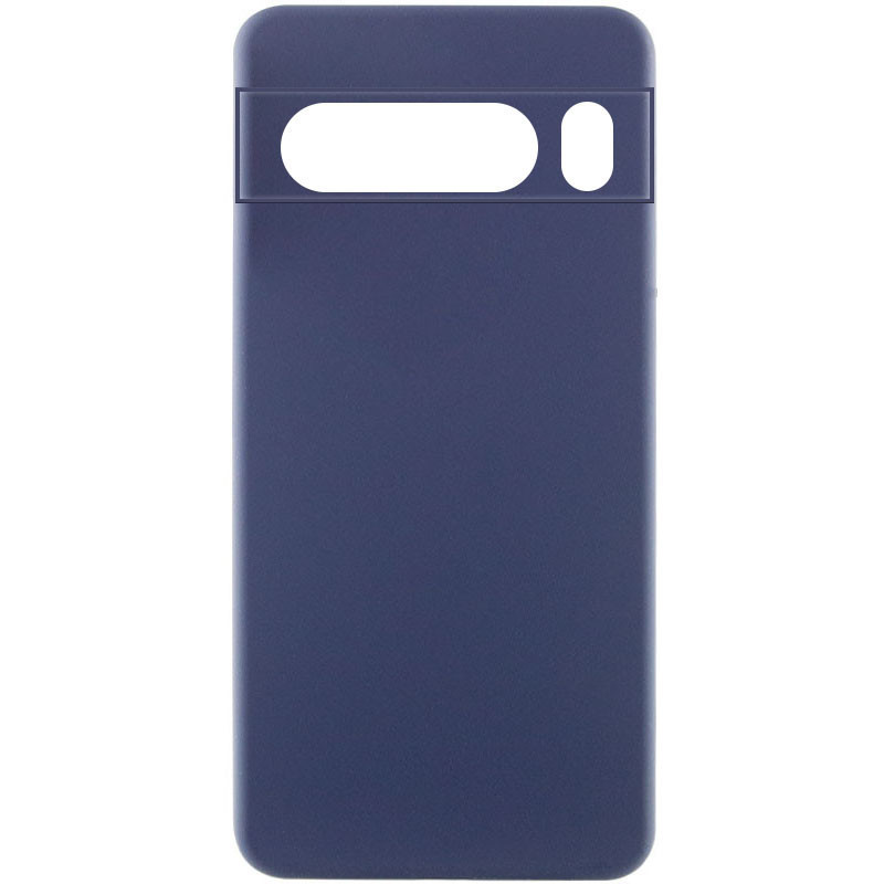 Чохол Silicone Cover Lakshmi Full Camera (AA) для Google Pixel 8 Pro | Мікрофібра Синій / Midnight Blue, фото 1