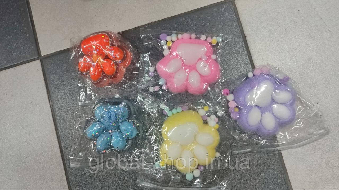 Іграшка-антистрес котяча лапка сквіш лапа котика,тячка таба лапки