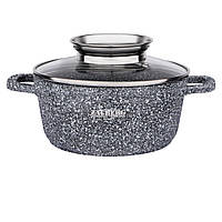 Каструля алюмінієва мармур 6,5 л 0328 SN — "I" Індукція