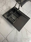 Кухонна мийка Kroner KRP Schwarze-6350LHM нержавіюча сталь з чорним змішувачем в наборі, фото 3