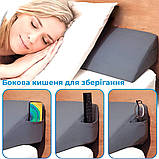 Клиноподібна подушка Supretto з кишенею (9042), фото 3