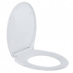Кришка сидіння для унітаза Universal Soft - Close біла дюропласт з мікроліфтом