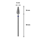 Фреза алмазна Staleks Expert груша синя 5 мм, для манікюру та педикюру, фото 2