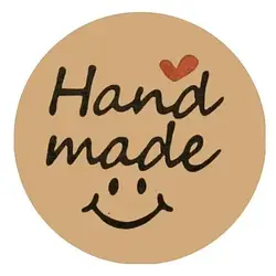 Наклейки  "Hand made" крафт 10 шт