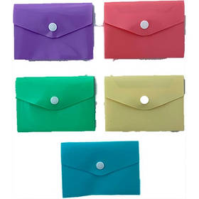 Папка на кнопці А7 180 мкм фактура глянець пастельне асорті Optima O31358