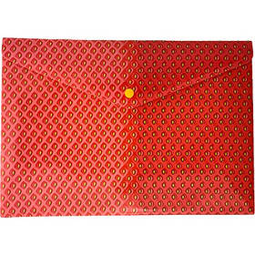 Папка-конверт А4 на кнопці 180мкм з друком Strawberry непрозора фактура глянець O35250