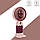 Ручний вентилятор на акумуляторі MiniFan ZB-088C Burgundy USB вентилятор настільний — мінівентилятор (ST), фото 3