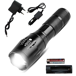 Тактичний ліхтар Bailong BL-1831-Т6 / Акумуляторний ручний ліхтарик / Ліхтарик акумуляторний