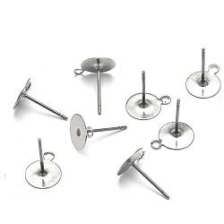 Основа для сережок Гвоздики з петельками 12х8х11 мм 50 пар Платиновий