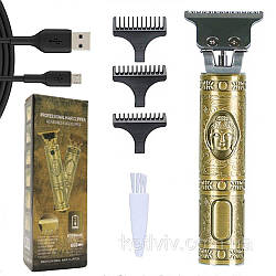 Бездротова машинка для стрижки волосся та бороди WS-T99 / Тример для волосся з насадками