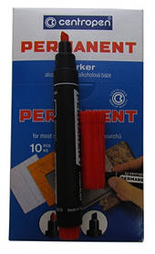 Маркер перманентний 1-4,6мм червоний клиноподібний 8576  Centropen