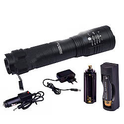 Ліхтар ручний акумуляторний BL 8900-P50 / Ліхтарик із зарядним пристроєм / Ліхтарик акумуляторний