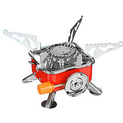 Туристична газова плита K-202 / Портативна міні-плита під балон / Газова плита настільна