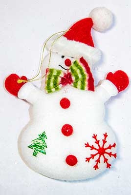 Підвіска новорічна Сніговик 12см фетр 90626-PN PIONER, фото 1