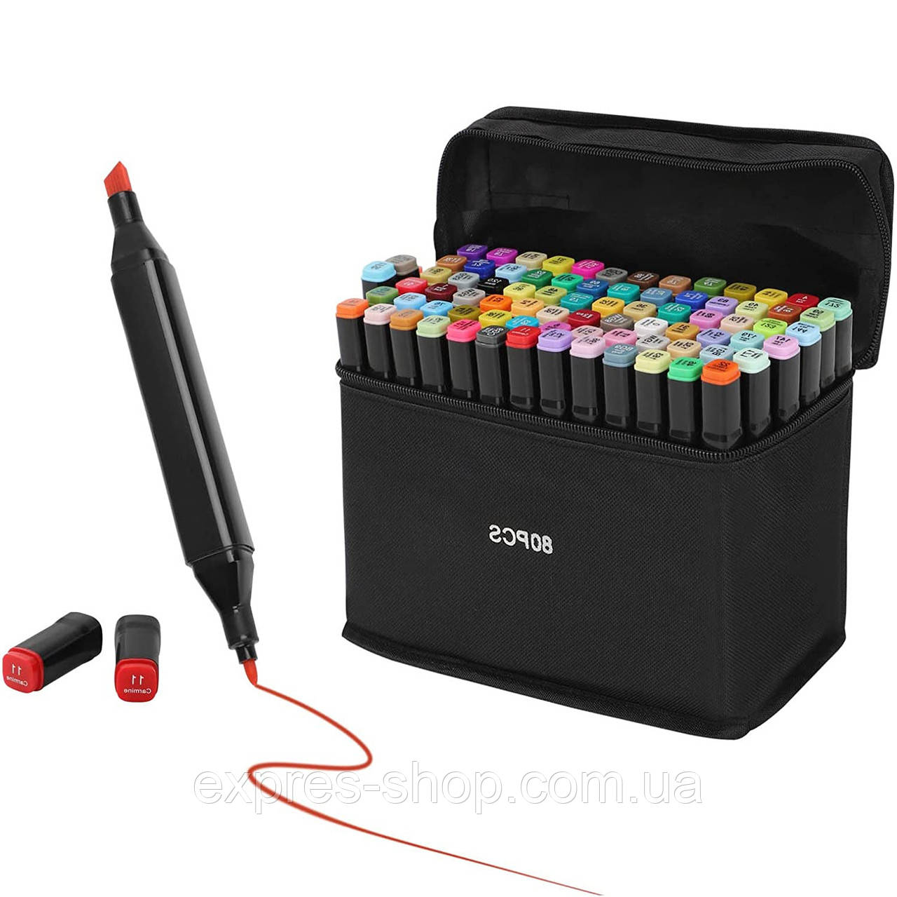 Набір маркерів 80 шт для скетчингу / Маркери для малювання / Маркери для скетчингу, фото 1