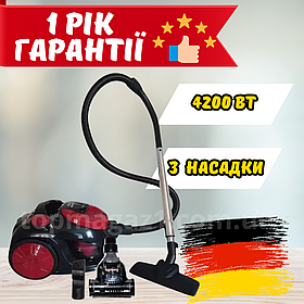 Колбовий пилосос Rainberg 4200 Вт пилосос з контейнером на 3.5 л циклонного типу з фільтром очищення повітря