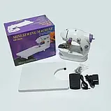 Домашня швейна машинка з дошкою FHSM 202A, Електрична портативна швейна машинка для дому з педаллю, фото 5