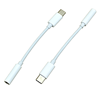 Перехідник штекер Type-C — гніздо AUX 5 см