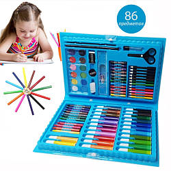 Дитячий набір для малювання з 86 предметів / Набір для творчості / Набір для малювання