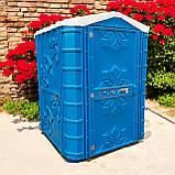 Вуличний біотуалет для людей з інвалідністю, кабінка біотуалет синя (бак 250 л), фото 3