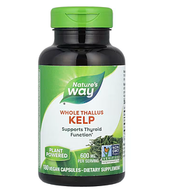 Келп бурі водорості суцільний талом Kelp 600 мг Nature's Way 180 веганських капсул