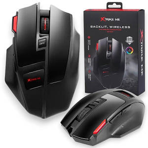 Бездротова ігрова комп'ютерна миша XTRIKE ME GW-600 Gaming Backlight Wireless, чорна