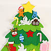 Дитяча ялинка + 25 іграшок з фетру (100х59 см) Christmas Free / Безпечна новорічна ялинка для дітей, фото 9