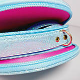 Дитяча лакова сумочка Ельза з паєтками, що плавають, для дівчинки довга регульована ручка 1328, фото 5