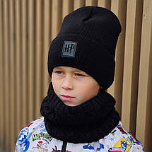 Дитяча зимова шапка для хлопчика 52-54, Стильні дитячі шапки Шапка дитяча фліс, Шапка Гарри Поттер, фото 2