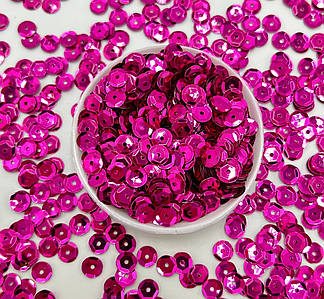 Паєтки / «Шестигранник» / Упаковка 20гр - 1190 шт / 6мм / Фуксія
